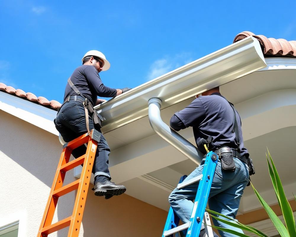 New gutter installation